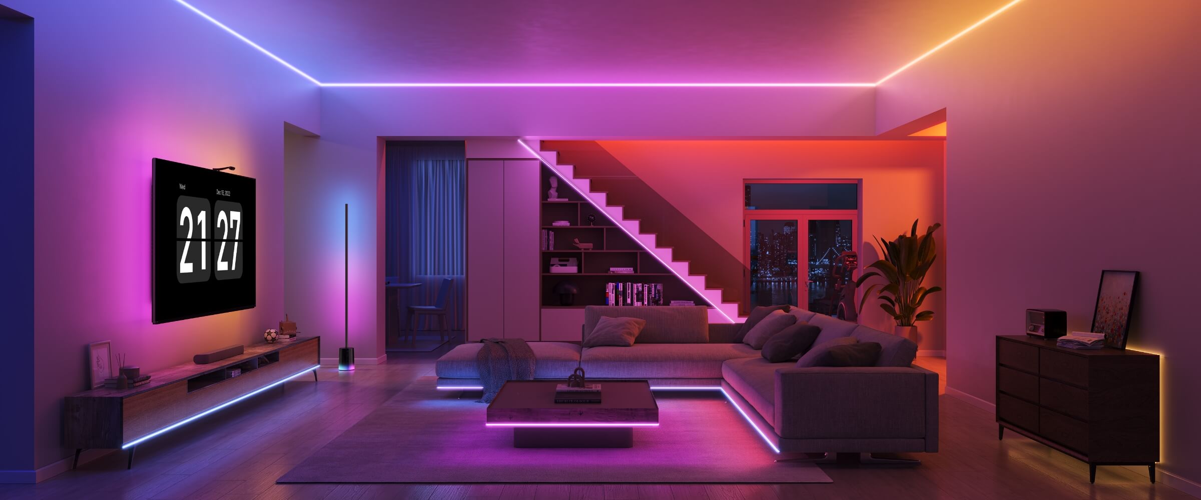 Crea un espectáculo de iluminación al conectarlo con otros dispositivos Govee