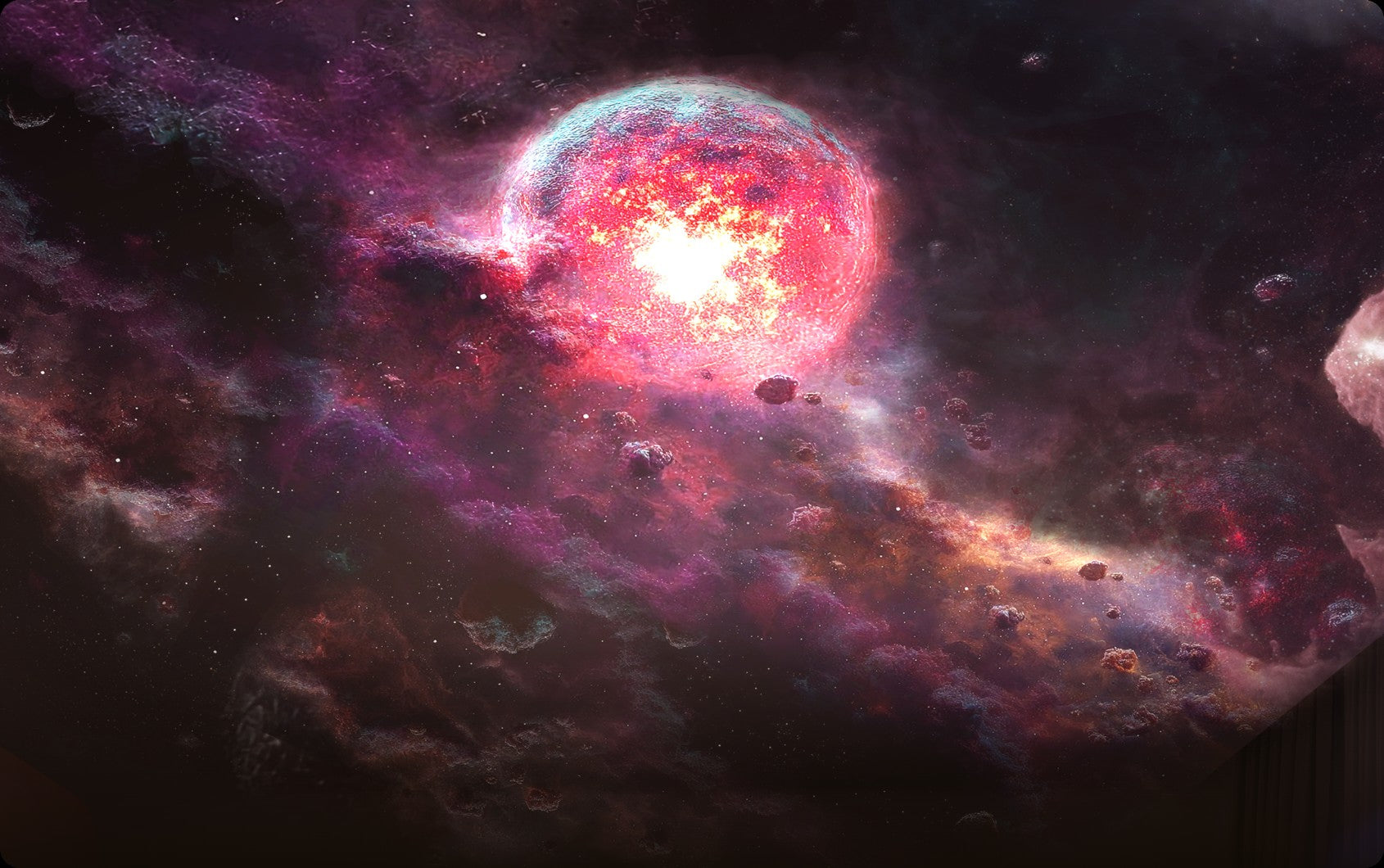 Proyección de galaxia ultra nítida