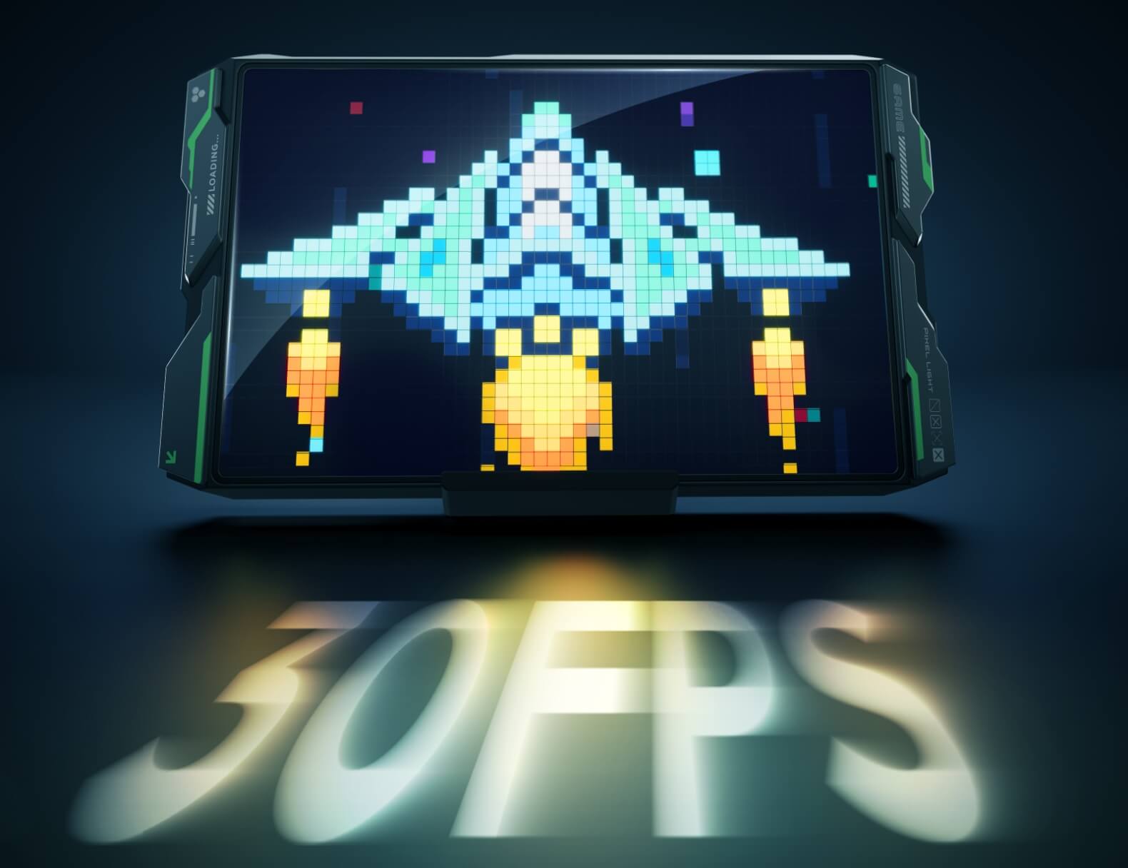 Pantalla de píxeles de 30 fps de nueva generación