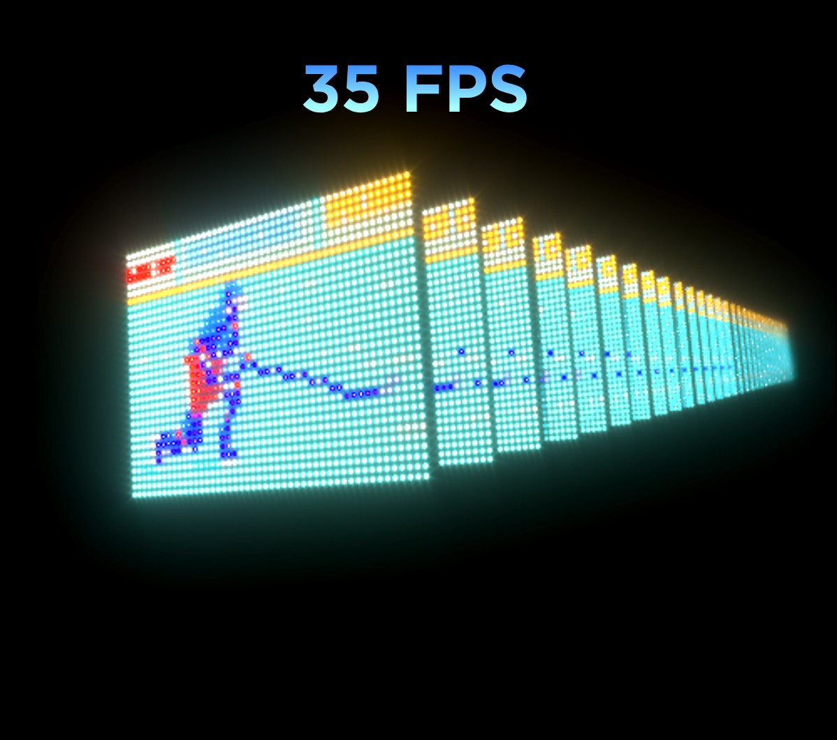 35 FPS de alta tasa de cuadros