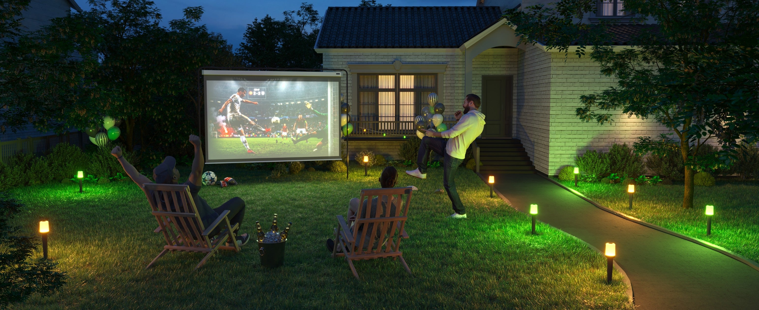 Iluminación para ver partidos deportivos