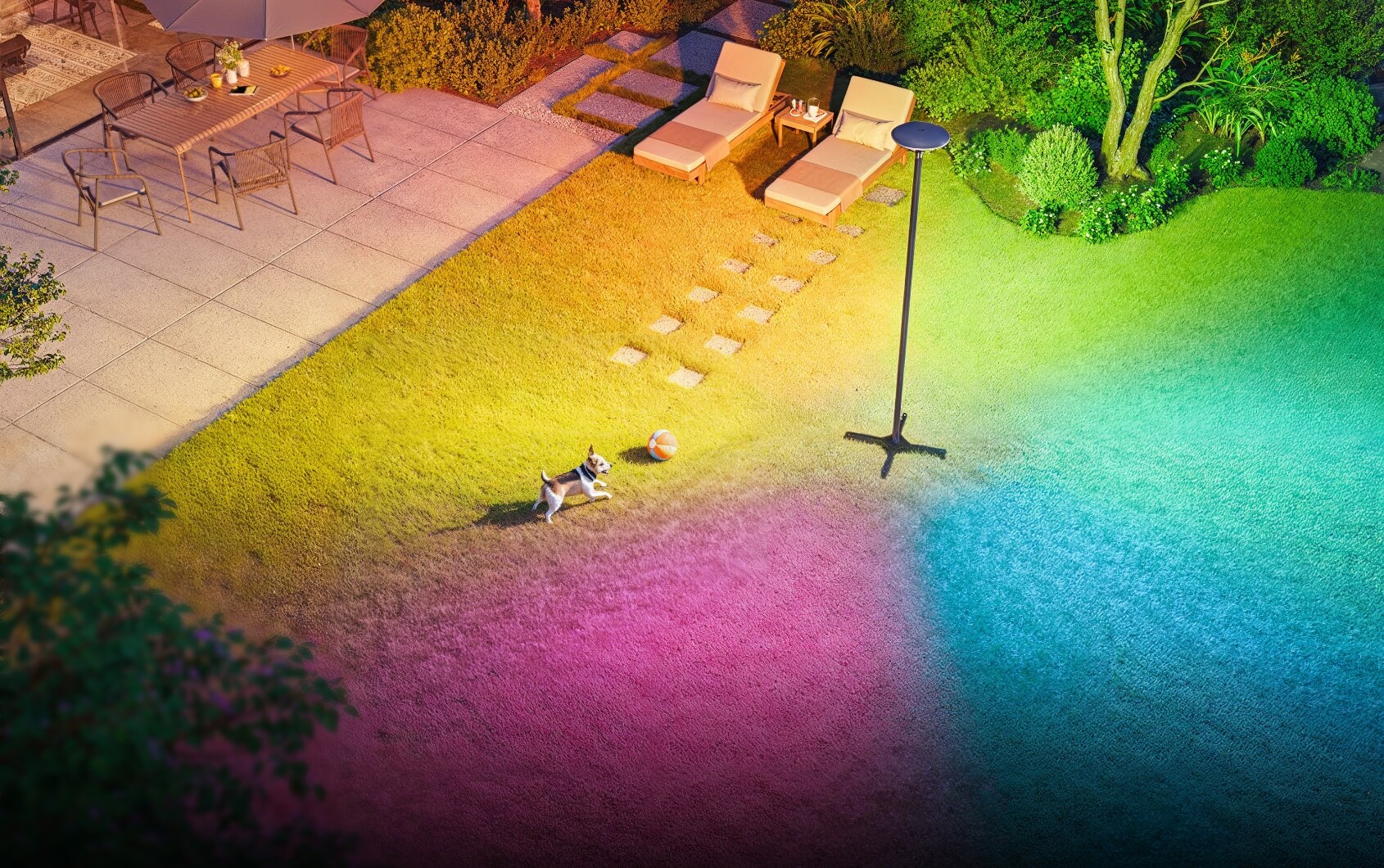 Iluminación RGBIC de 6 zonas vibrante