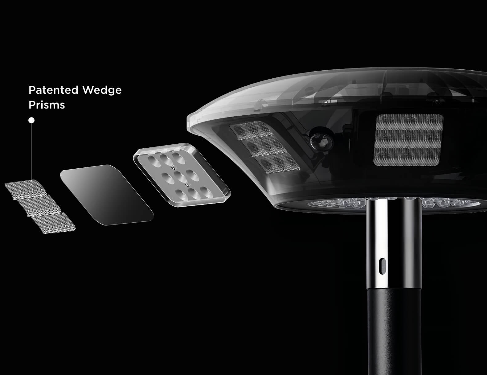 Iluminación de 360 grados sin obstrucciones