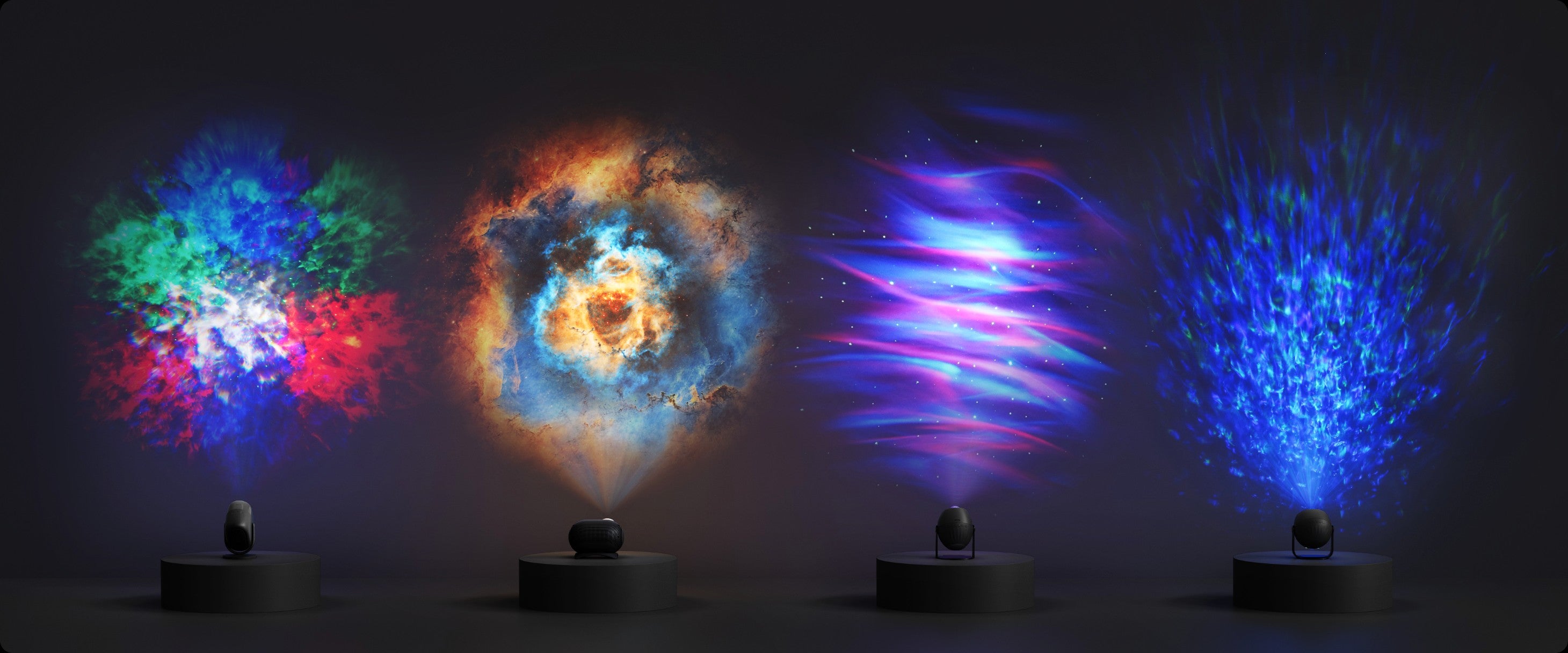 Compara los efectos de iluminación de la serie Govee Star Projector Light