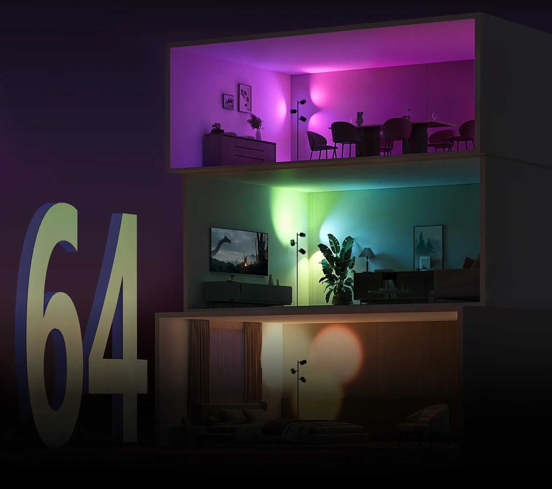64+ modos de escena preestablecidos