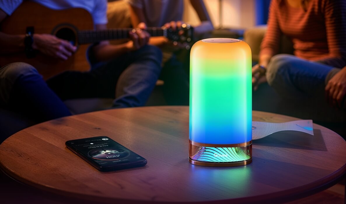 Iluminación que se sincroniza con la música